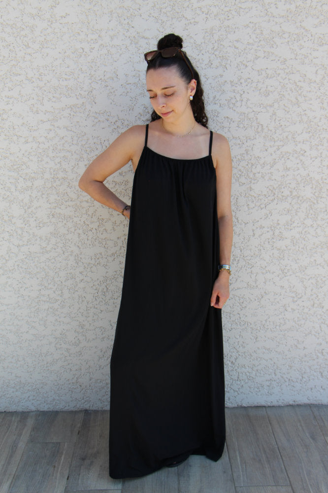 Robe longue à bretelles