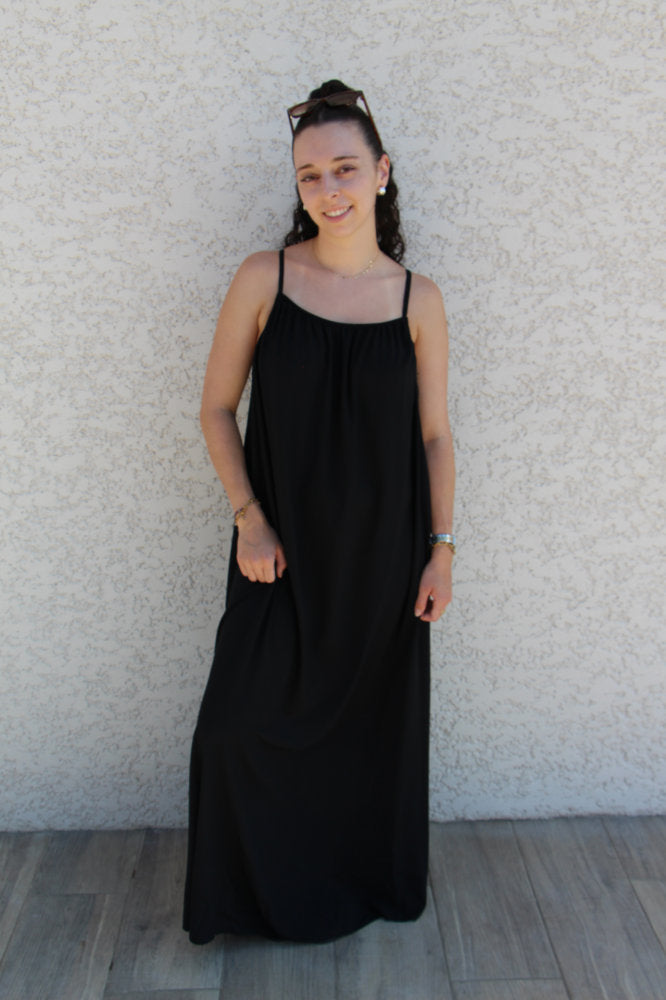 Robe longue à bretelles
