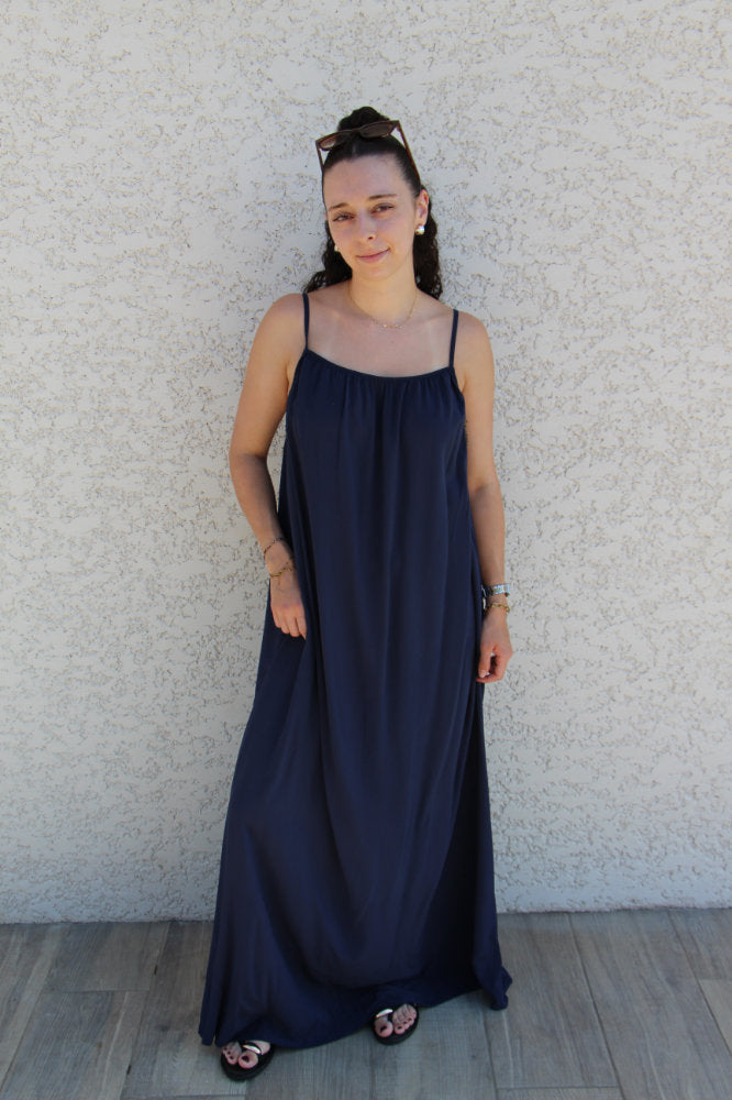Robe longue à bretelles
