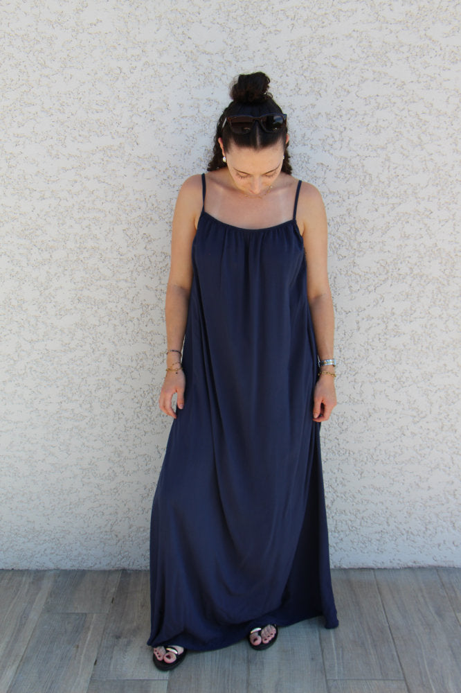 Robe longue à bretelles