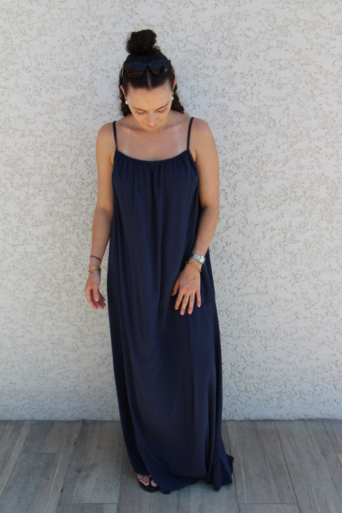 Robe longue à bretelles