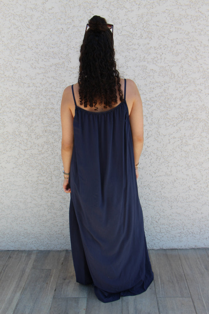 Robe longue à bretelles