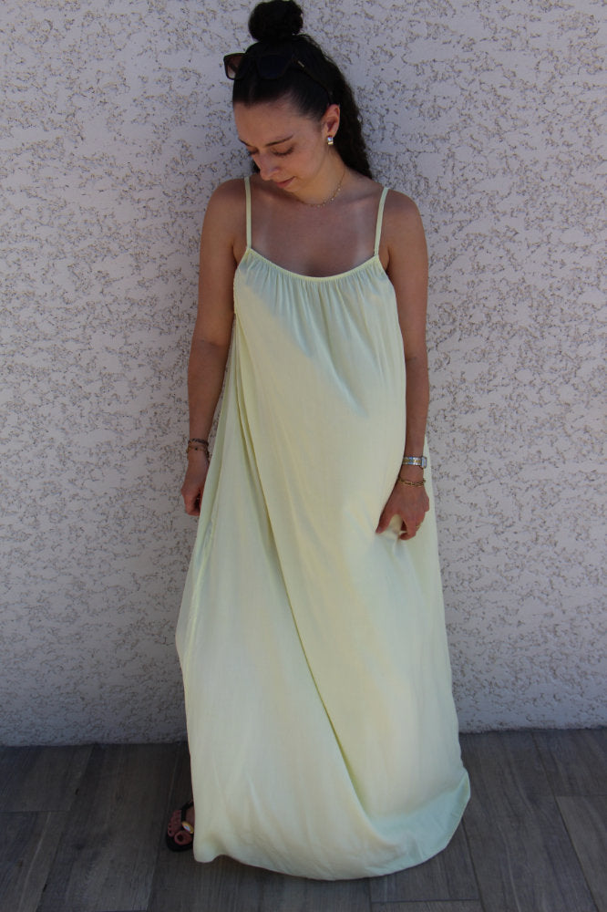 Robe longue à bretelles