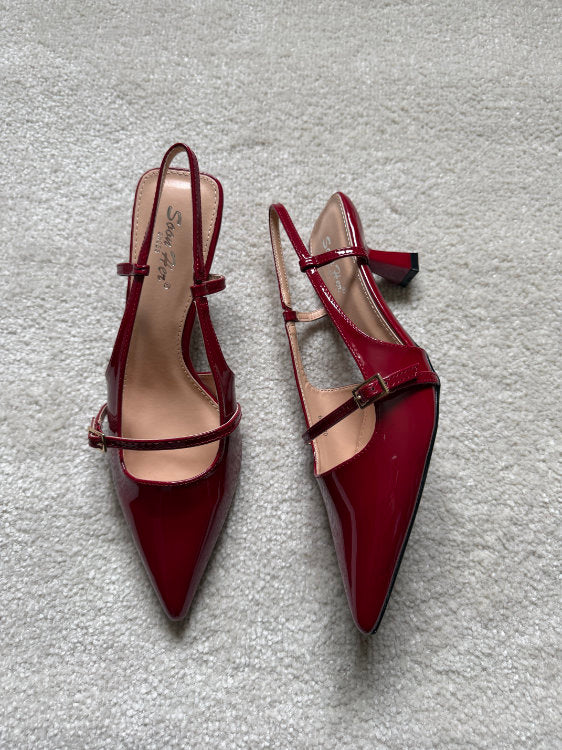 Slingback à talons kitten heel