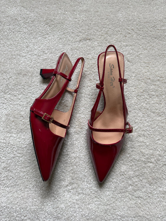 Slingback à talons kitten heel