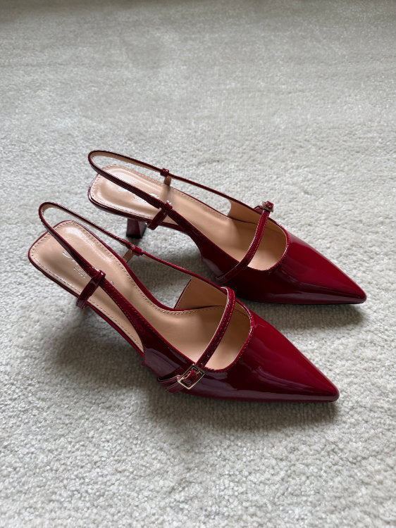 Slingback à talons kitten heel
