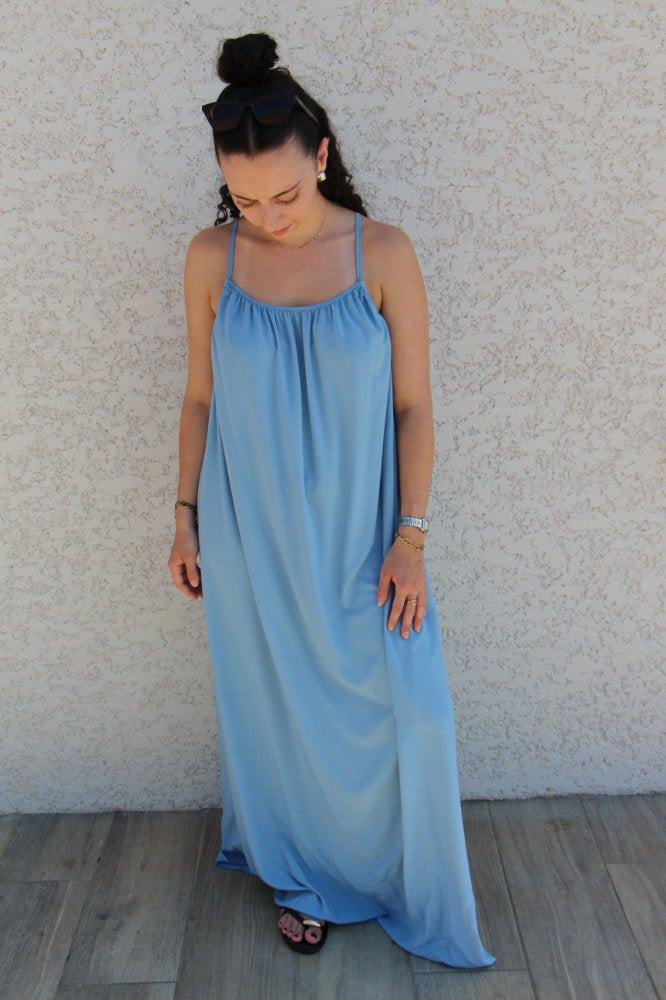 Robe longue à bretelles