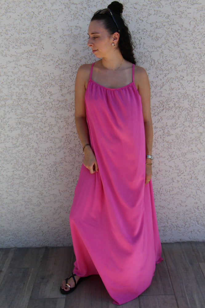 Robe longue à bretelles