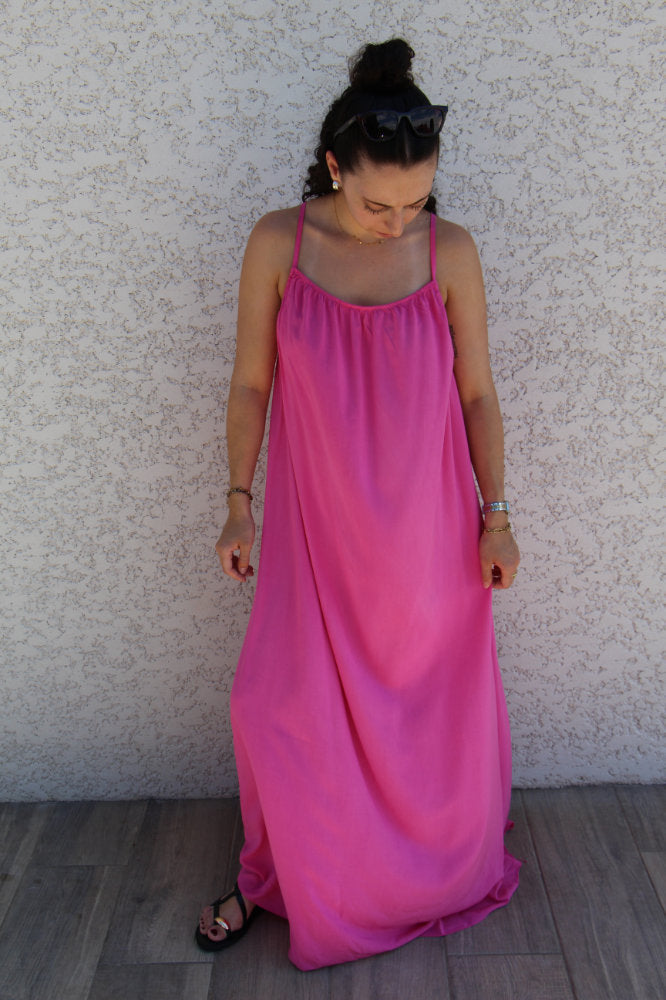 Robe longue à bretelles