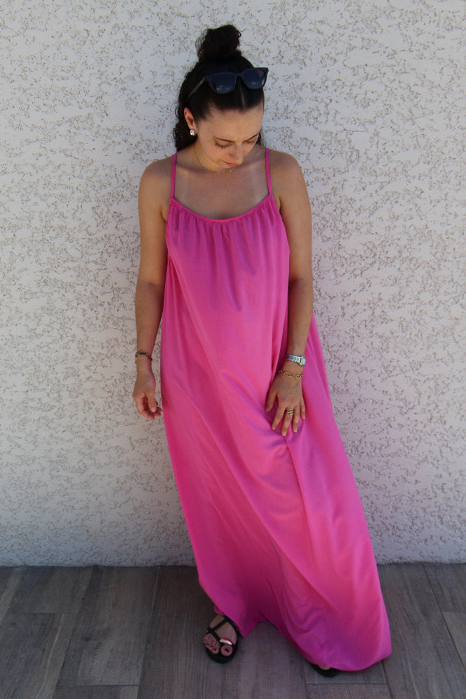 Robe longue à bretelles