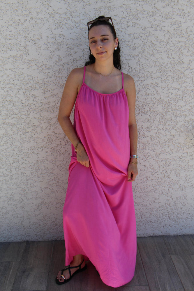 Robe longue à bretelles