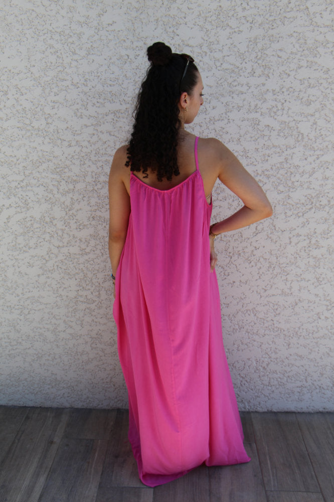 Robe longue à bretelles