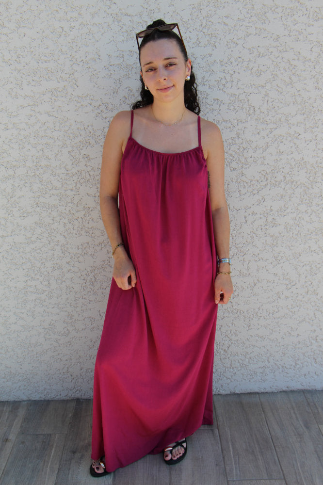 Robe longue à bretelles