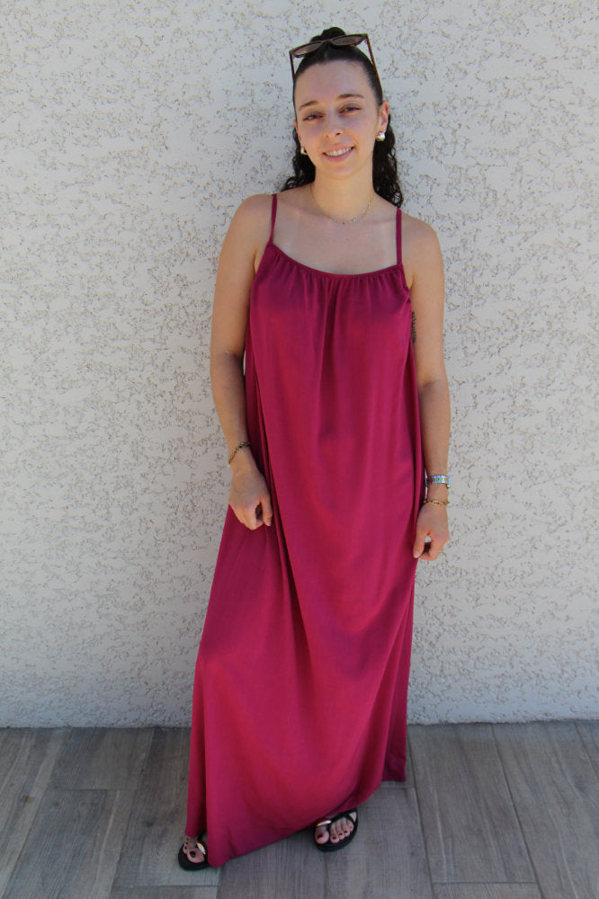 Robe longue à bretelles