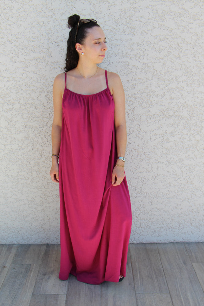 Robe longue à bretelles