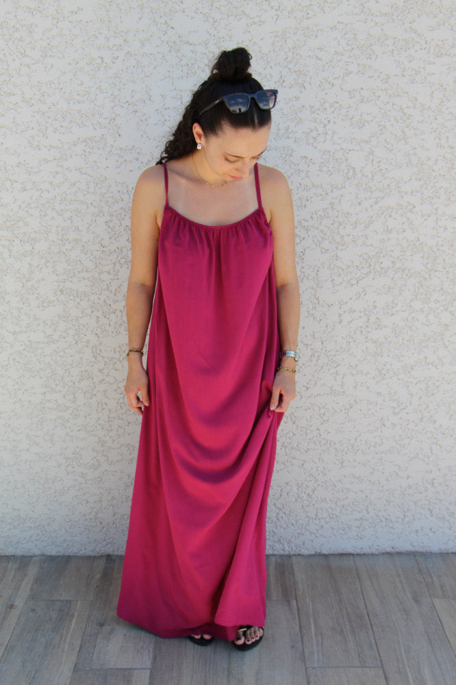 Robe longue à bretelles