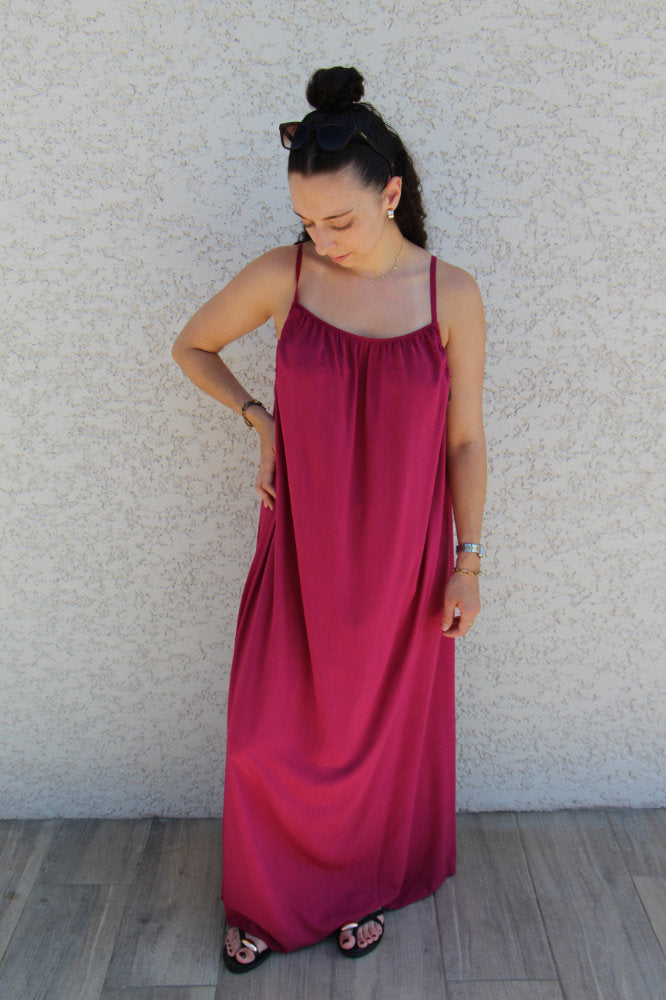 Robe longue à bretelles