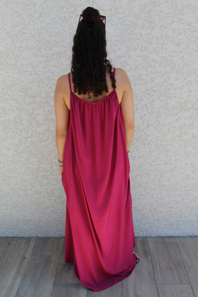 Robe longue à bretelles