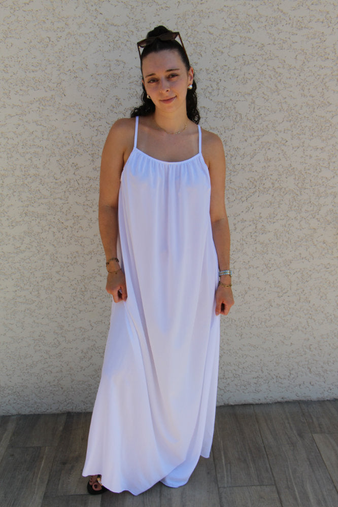 Robe longue à bretelles