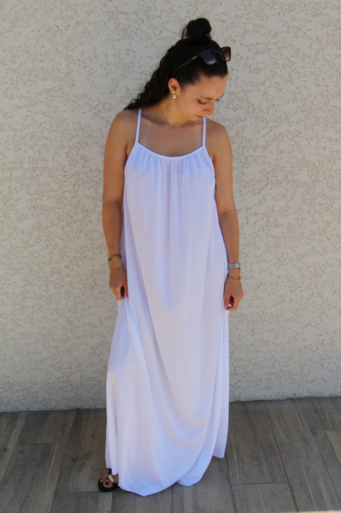 Robe longue à bretelles