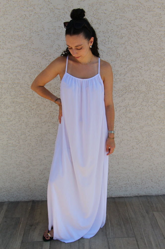 Robe longue à bretelles