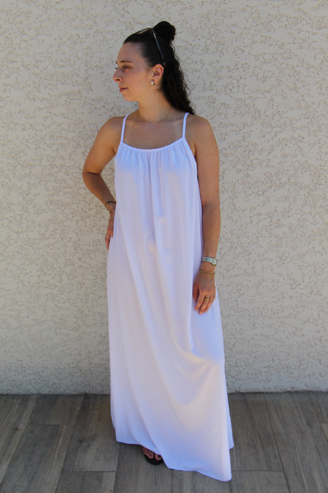 Robe longue à bretelles