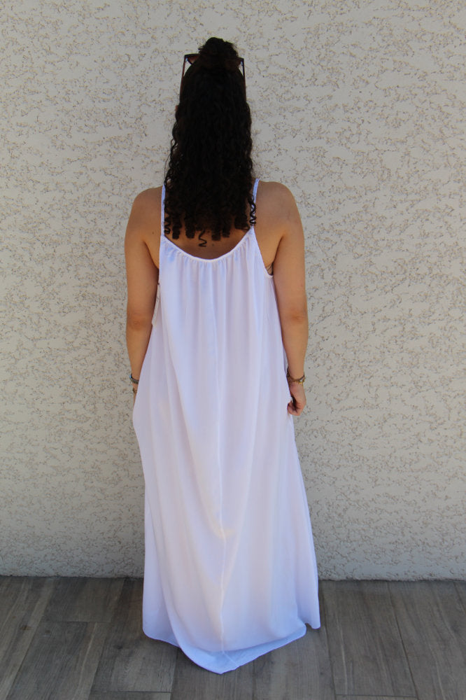 Robe longue à bretelles
