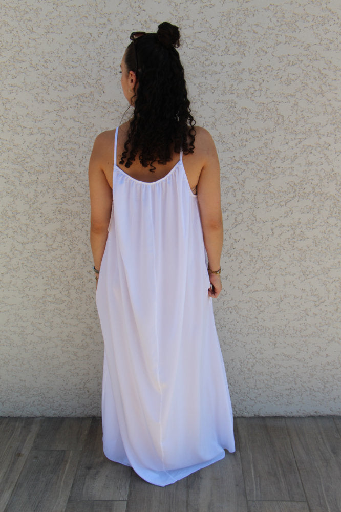 Robe longue à bretelles