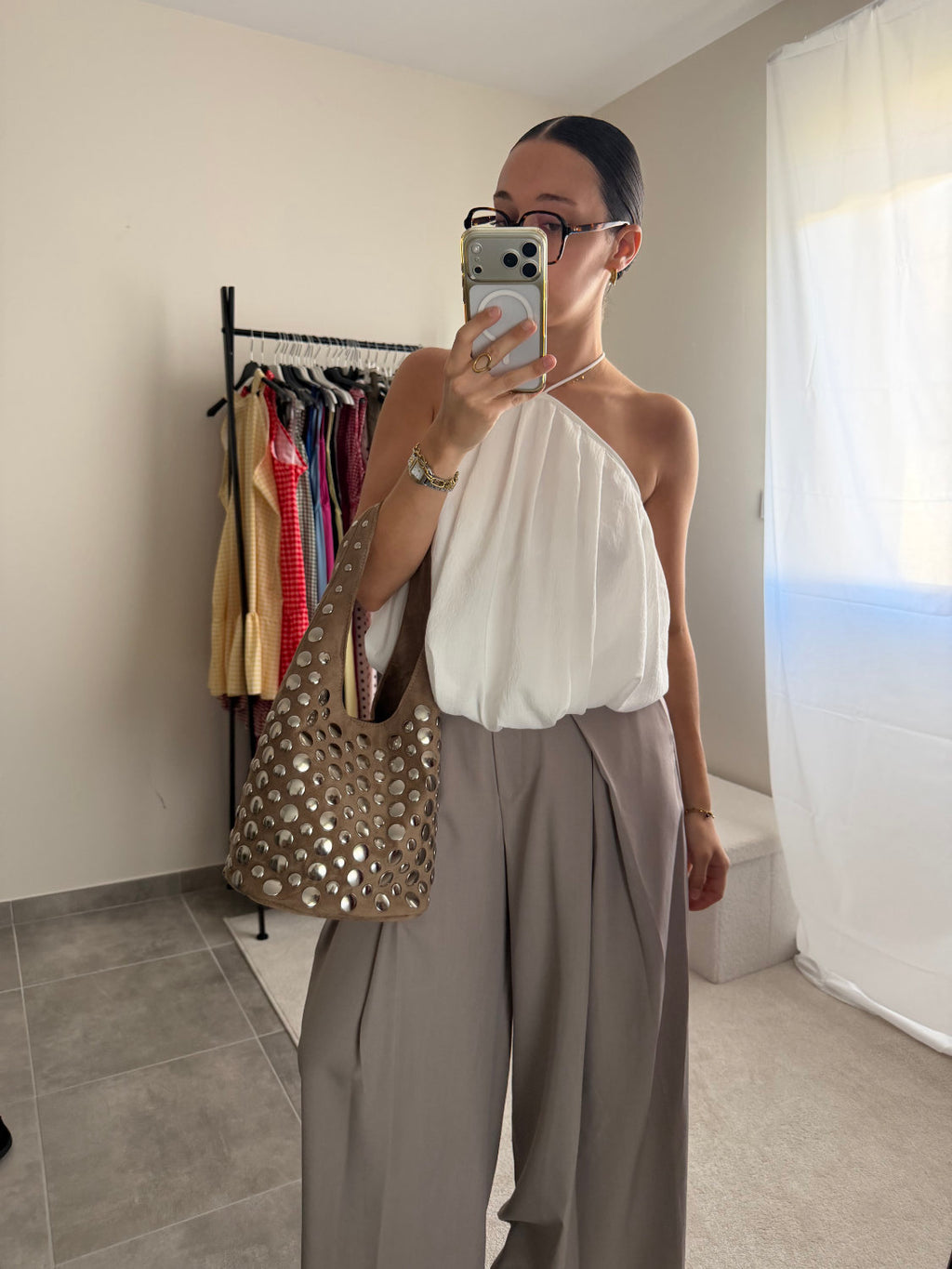 Robe courte dos croisé