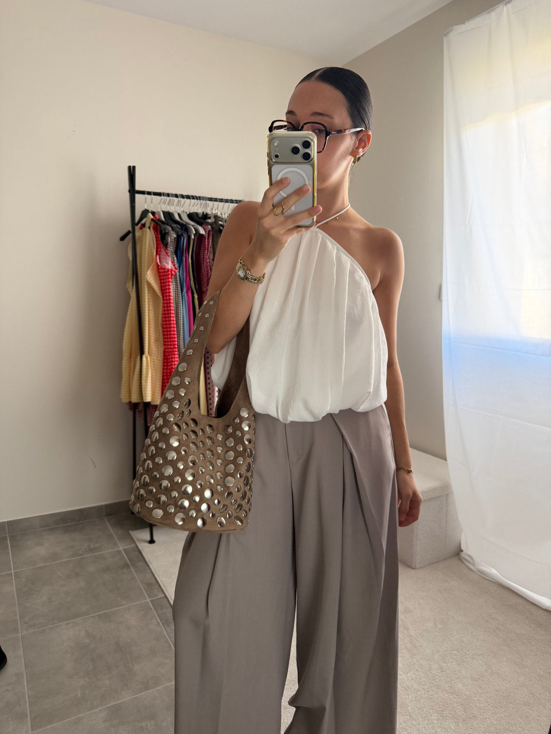 Robe courte dos croisé