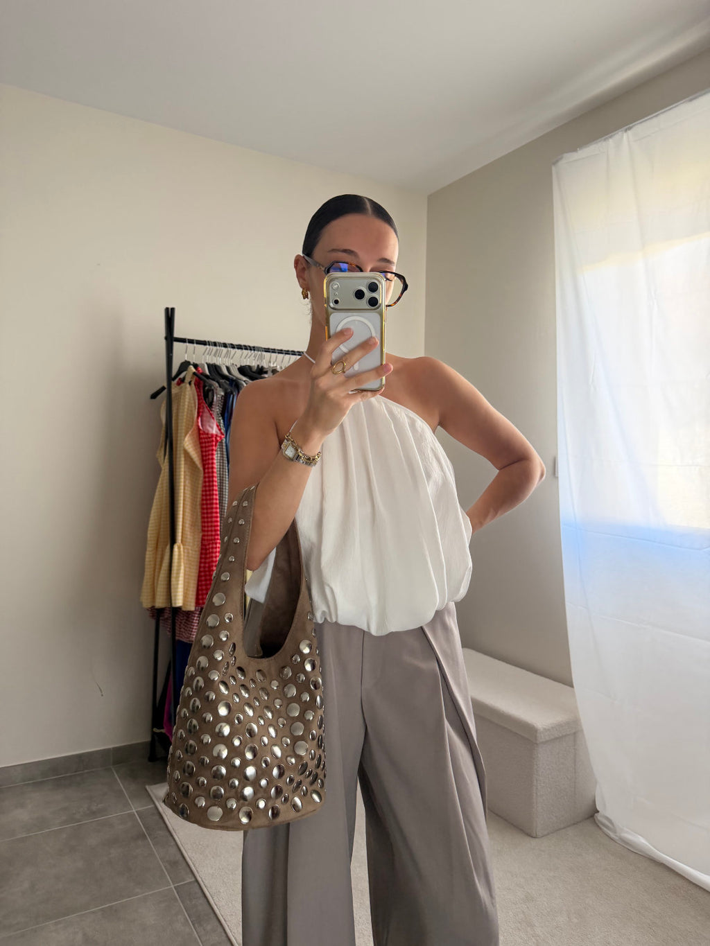 Robe courte dos croisé