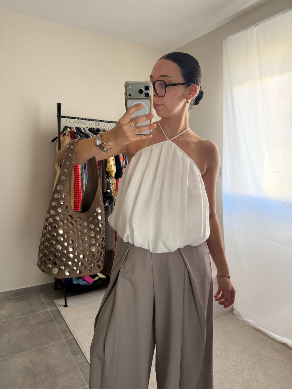 Robe courte dos croisé