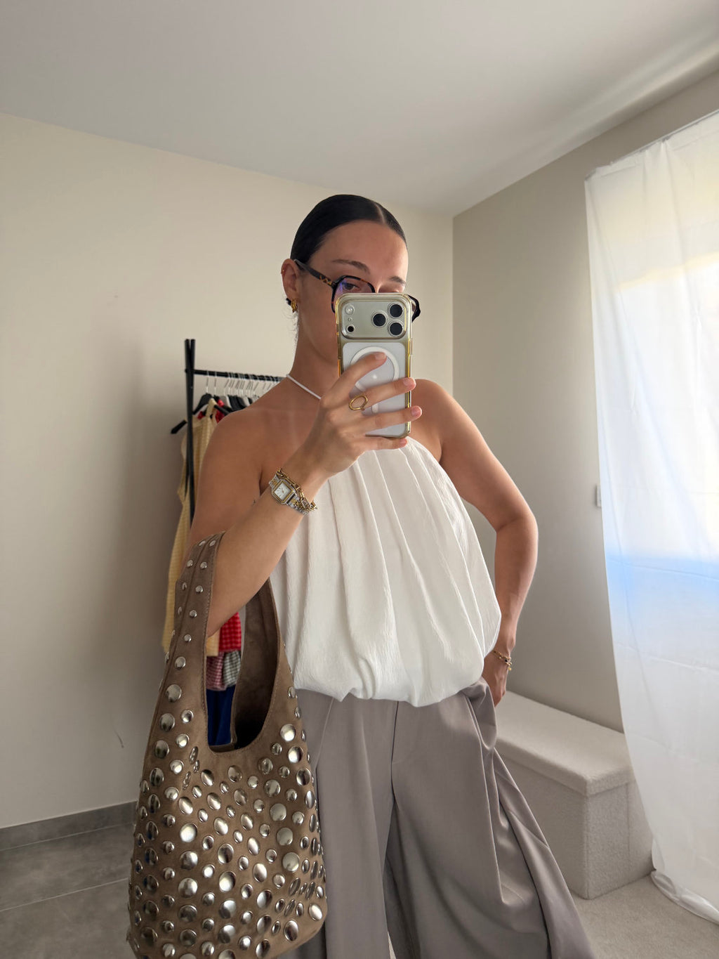 Robe courte dos croisé