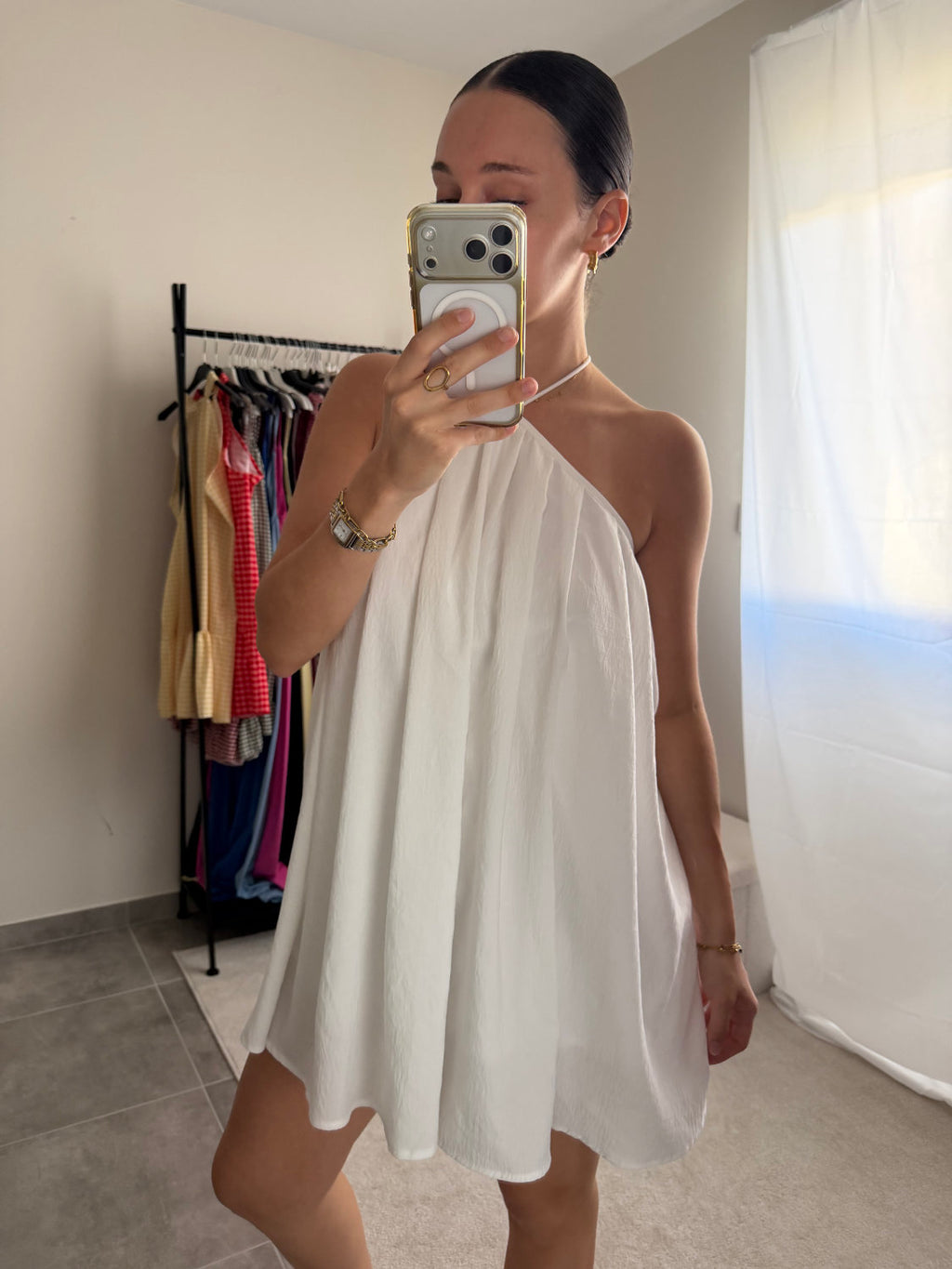 Robe courte dos croisé