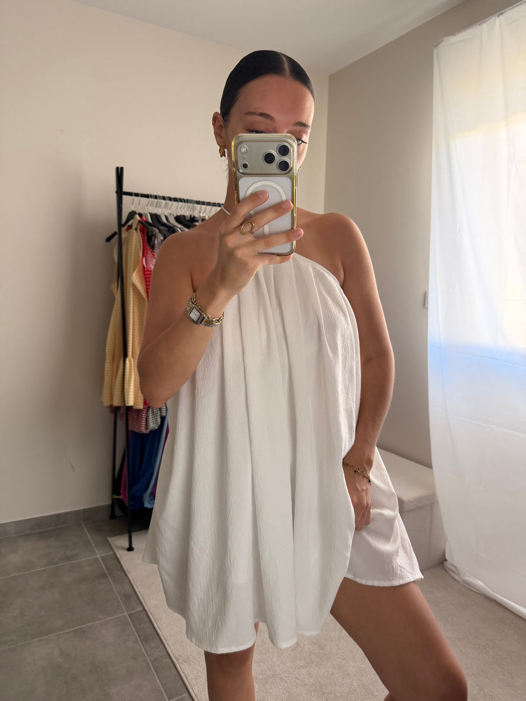 Robe courte dos croisé