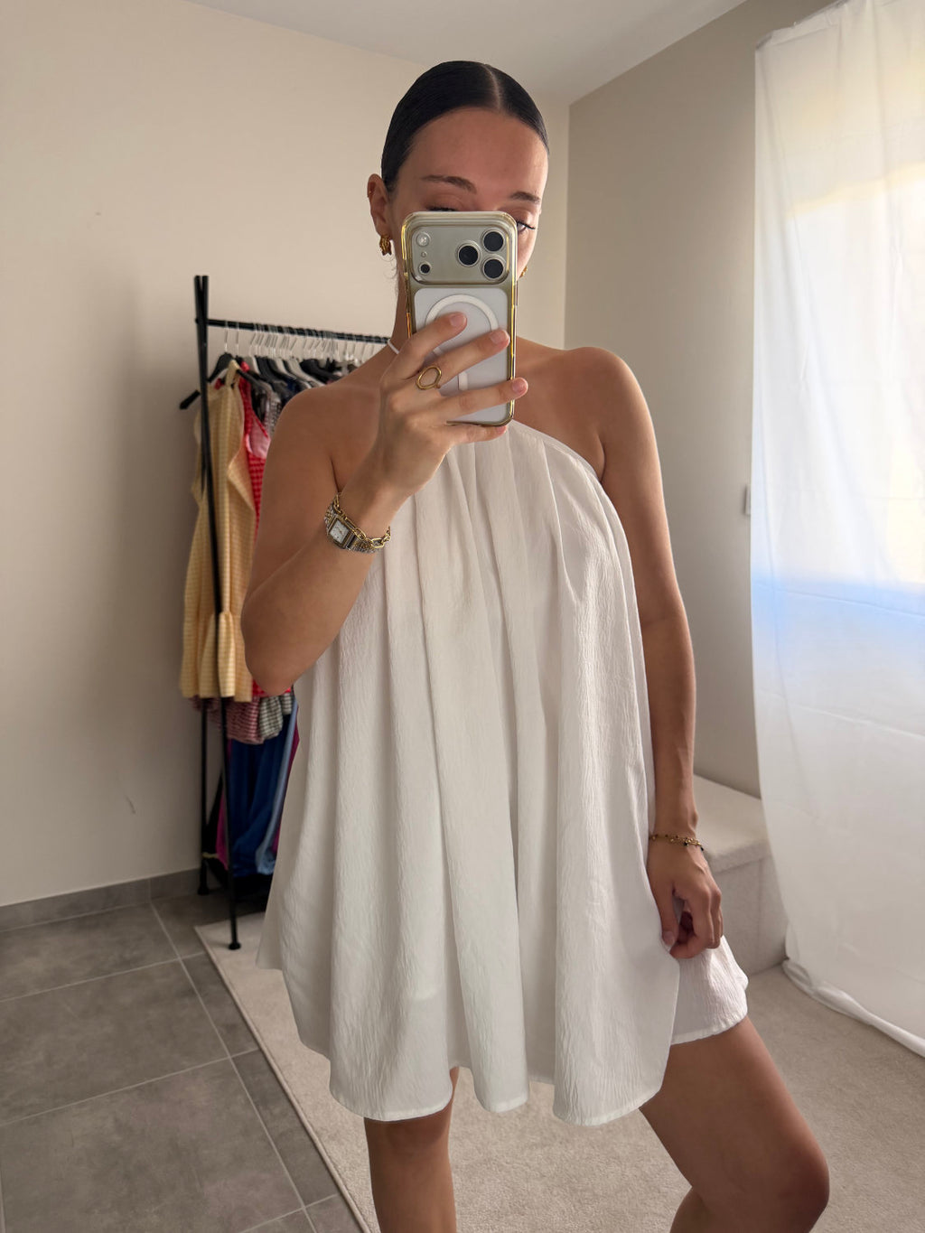 Robe courte dos croisé