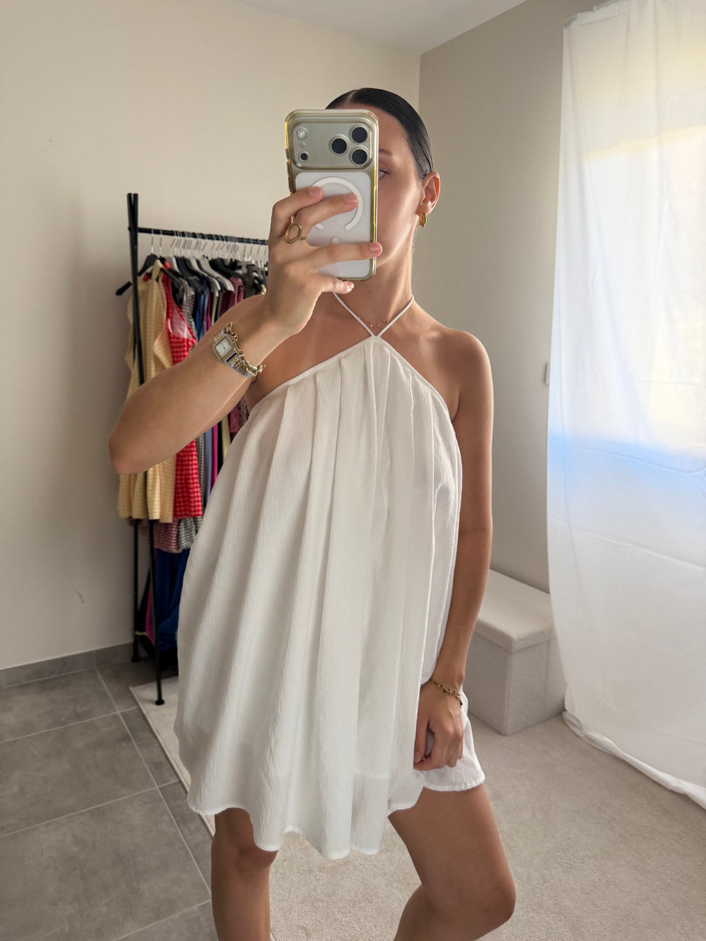 Robe courte dos croisé