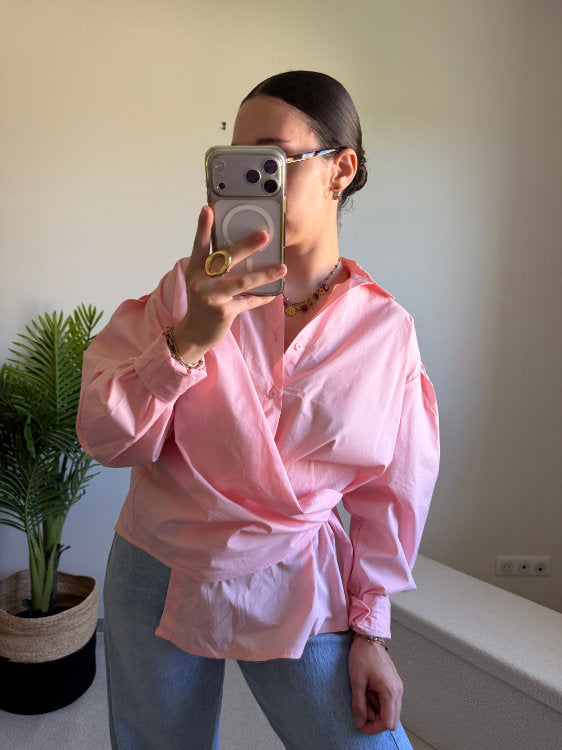 Chemise asymétrique manches longues