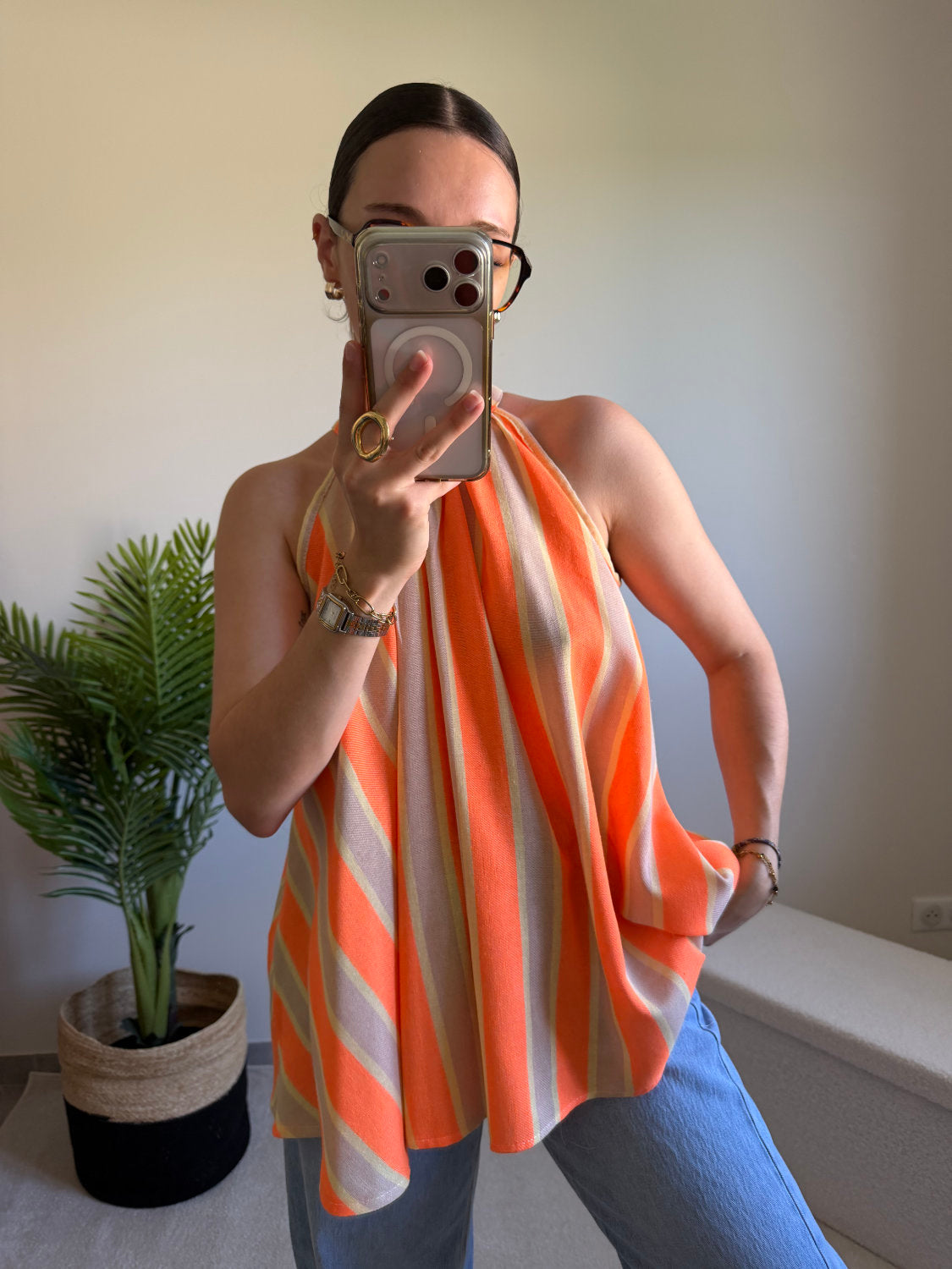 Blouse sans manches fluide