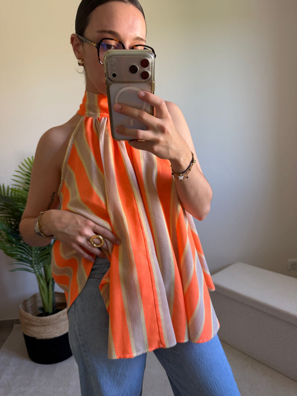 Blouse sans manches fluide