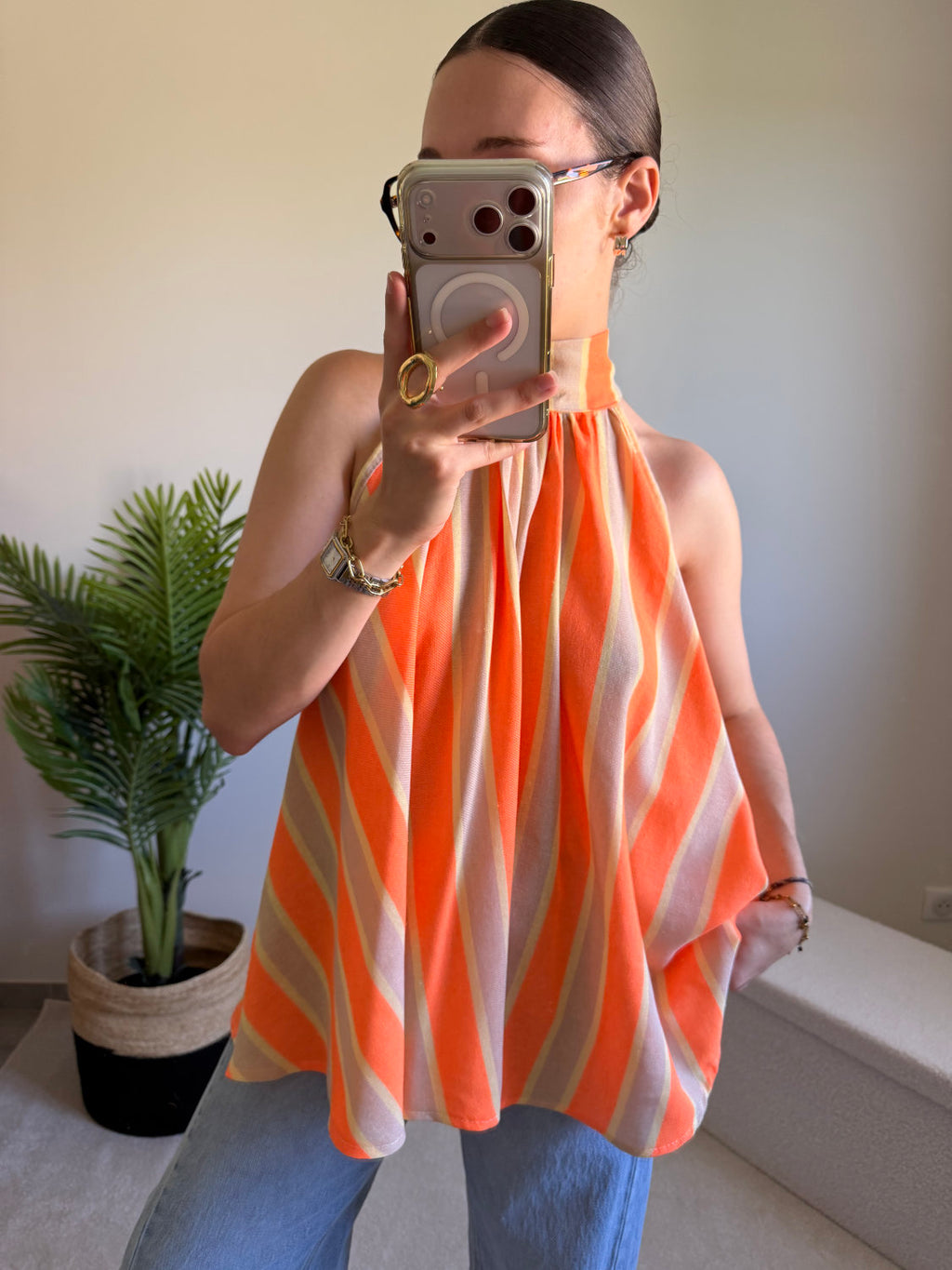 Blouse sans manches fluide