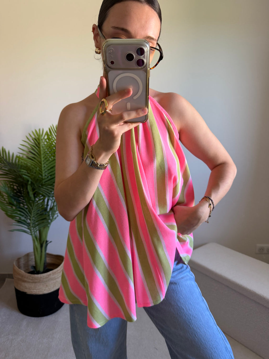 Blouse sans manches fluide