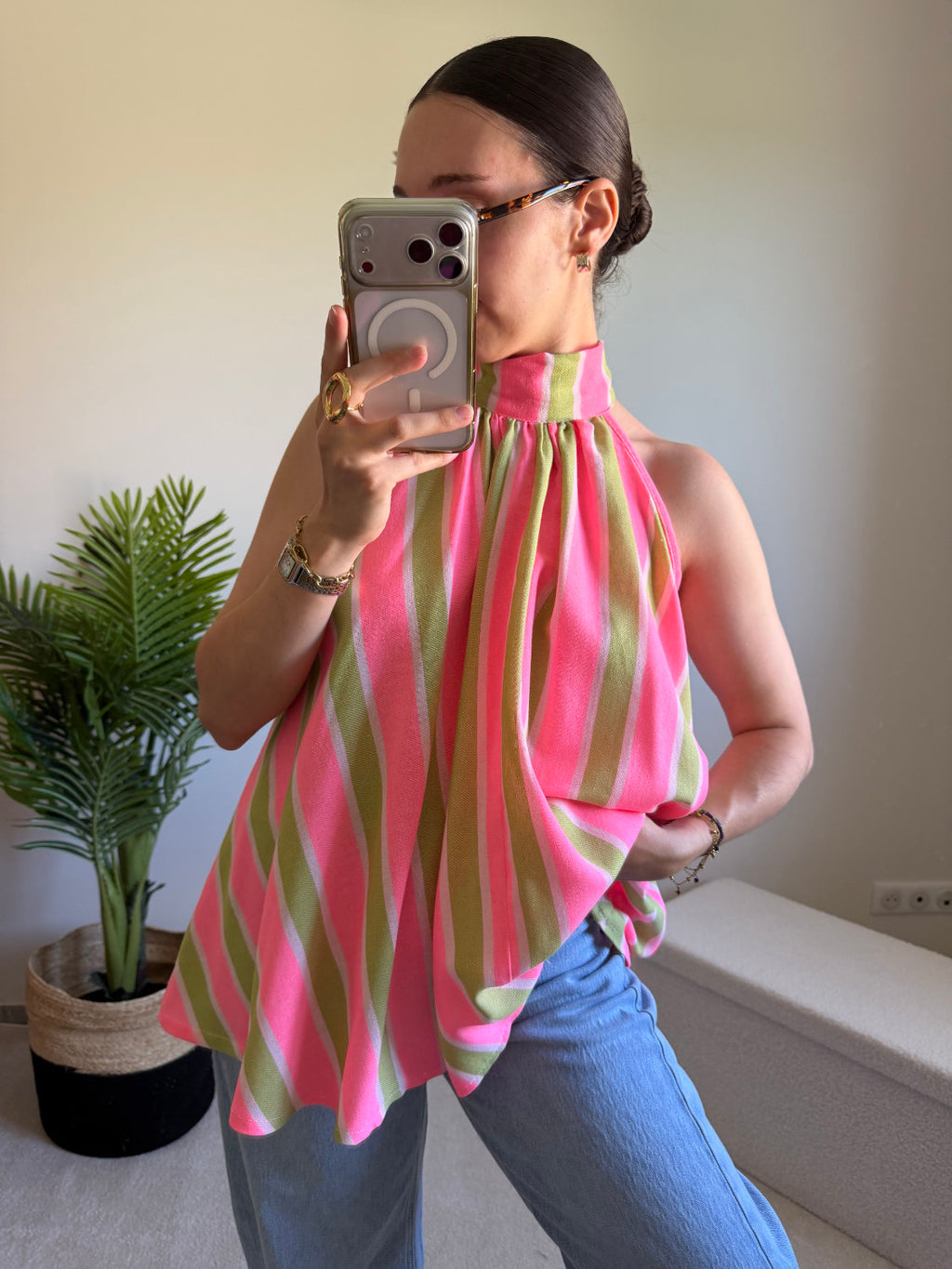 Blouse sans manches fluide
