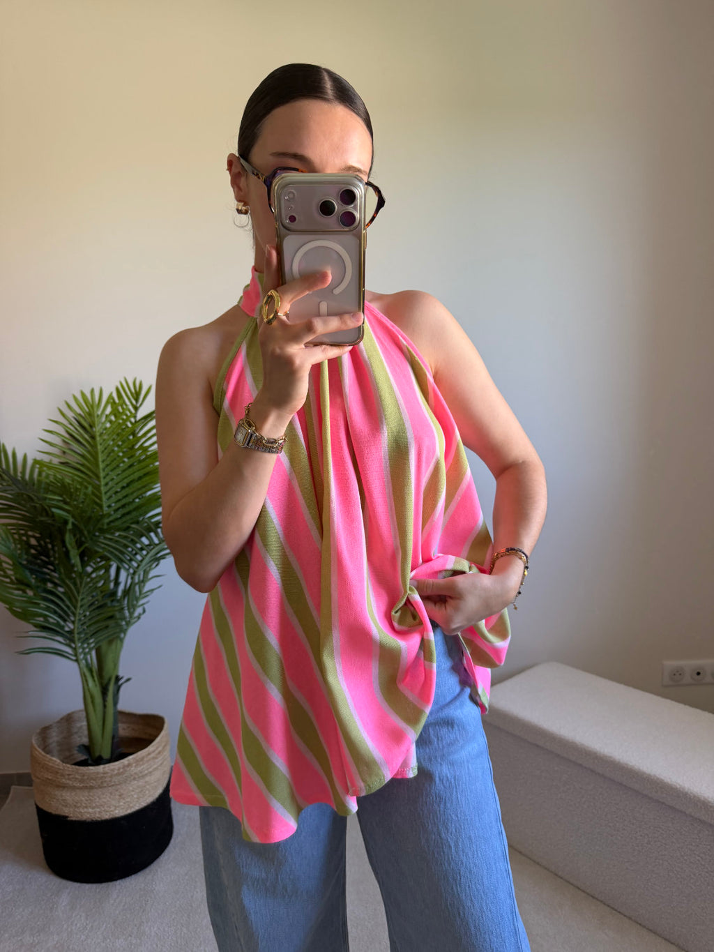 Blouse sans manches fluide