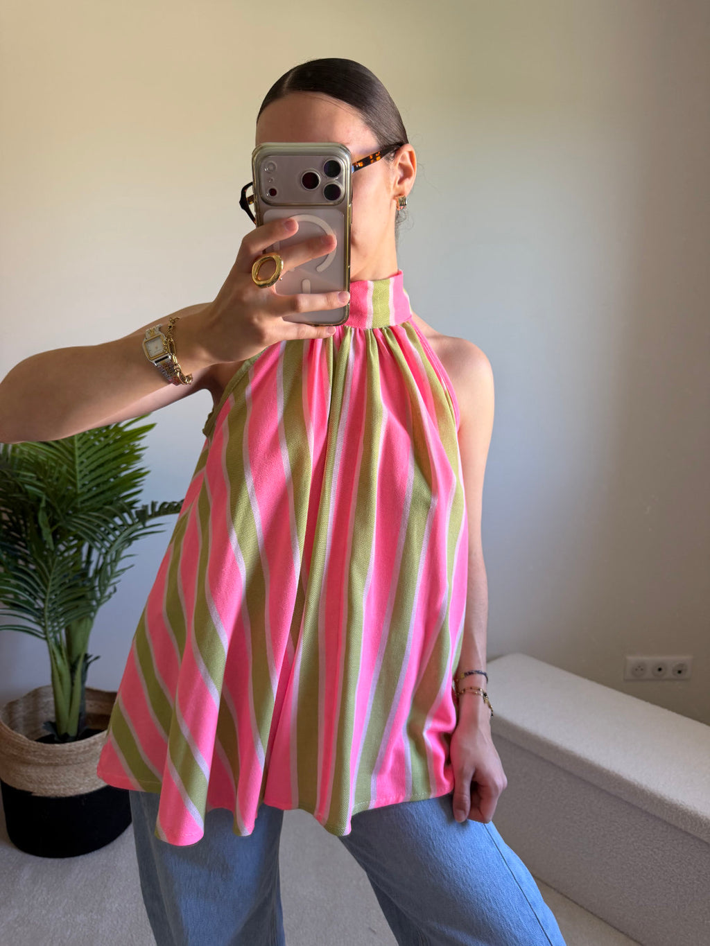 Blouse sans manches fluide
