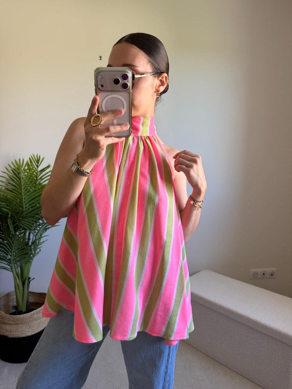 Blouse sans manches fluide