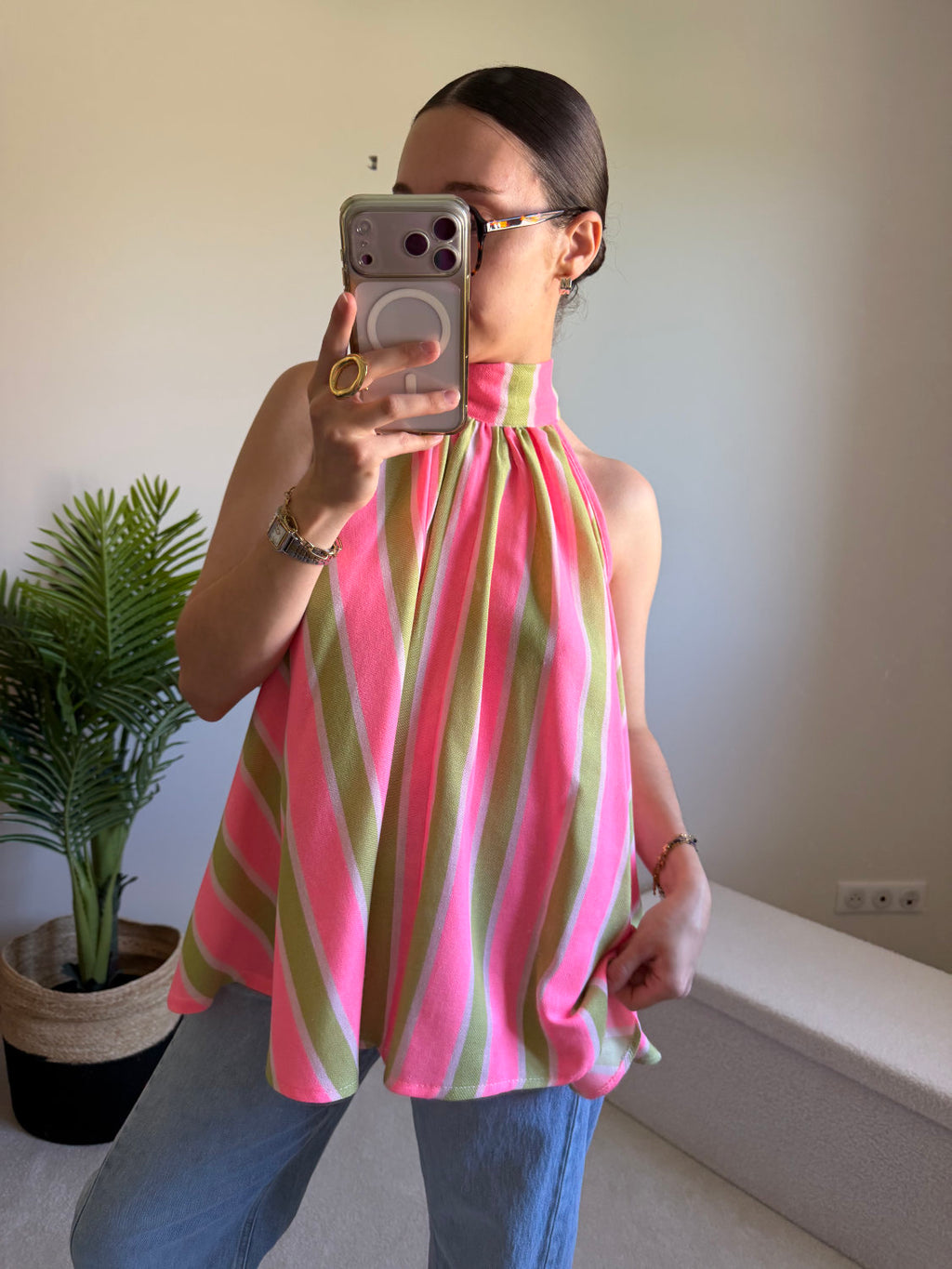 Blouse sans manches fluide
