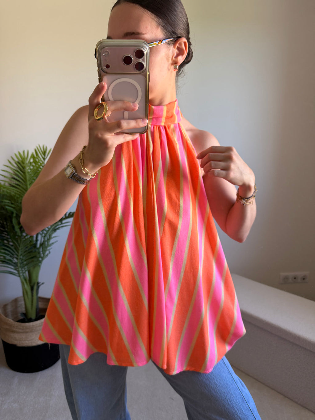 Blouse sans manches fluide