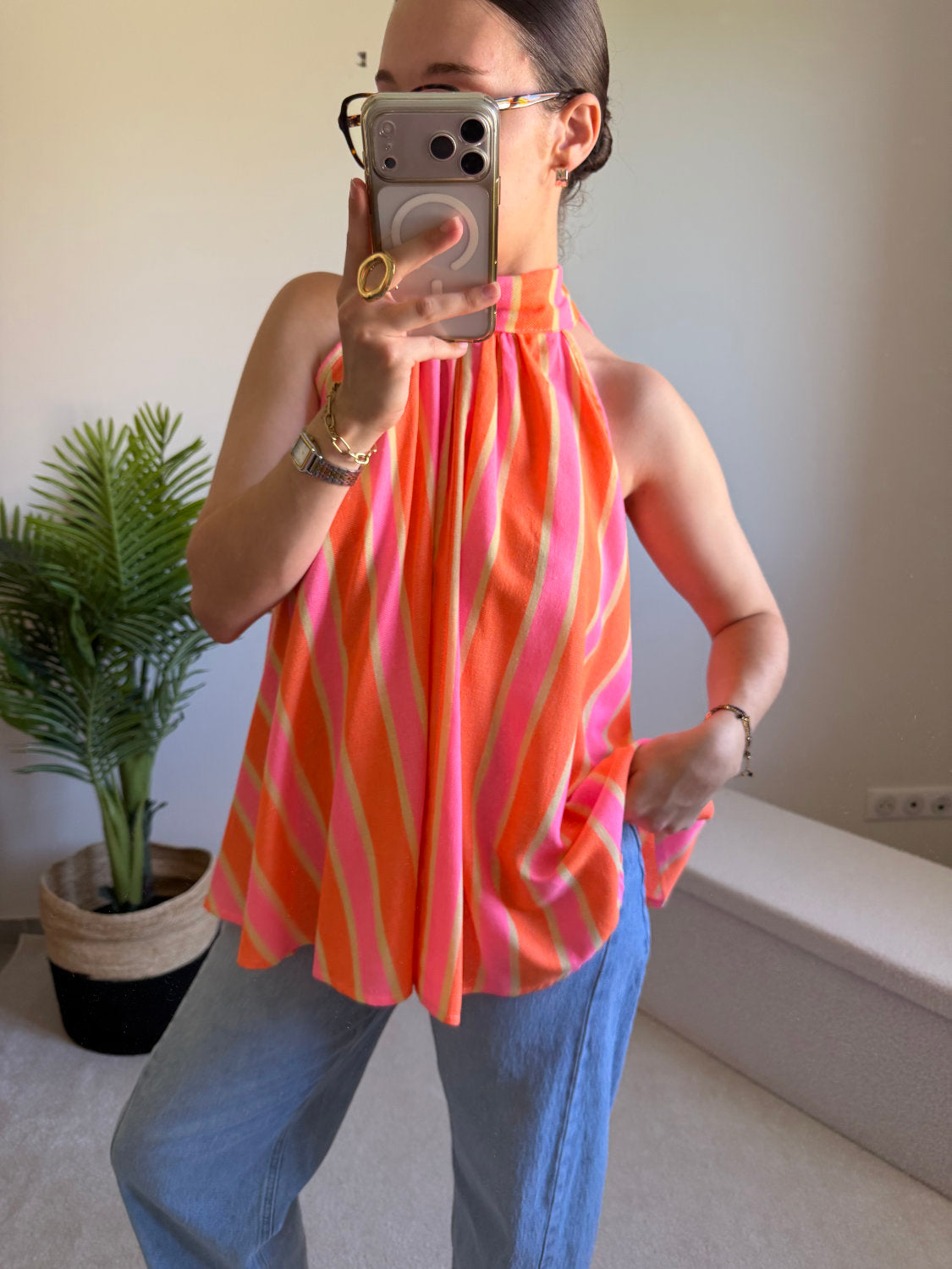 Blouse sans manches fluide
