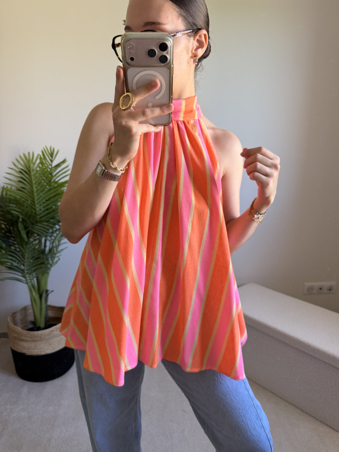 Blouse sans manches fluide